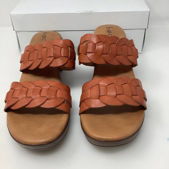 b.o.c. Jillian Faux Leather Braided Comfort Slide Sandals Size 10 New in Box - Picture 2 of 6